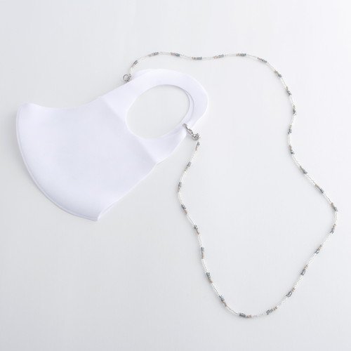 JewCas Beads Mask Strap Chain/マスクストラップ(silver)